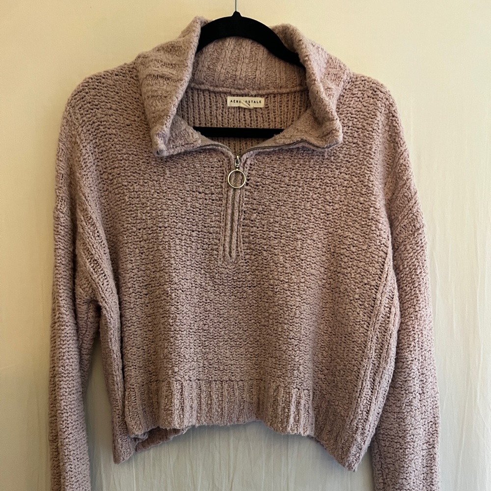 Faded pink fussy sweater